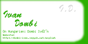 ivan dombi business card